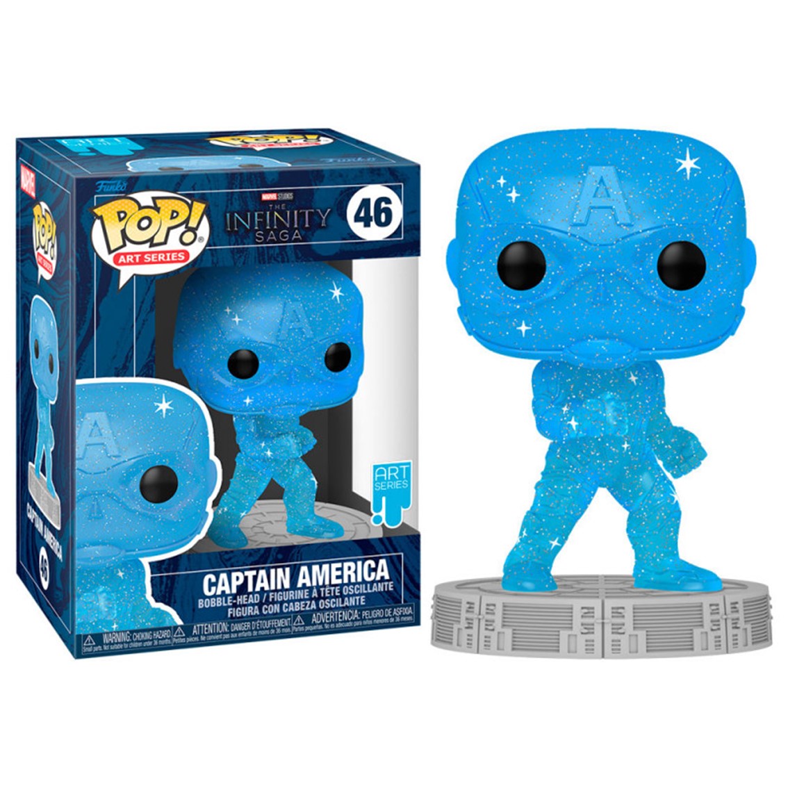 Funko pop marvel infinity saga capitan america gema del espacio