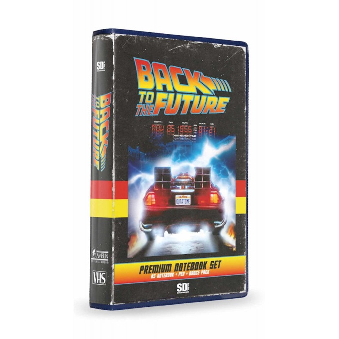 Set papeleria vhs sd toys regreso al futuro libreta chapas boligrafo Frikytopia