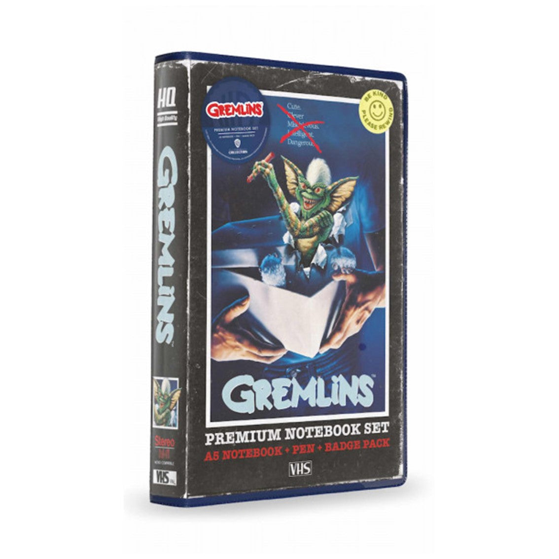 Set papeleria vhs sd toys gremlins libreta chapas boligrafo