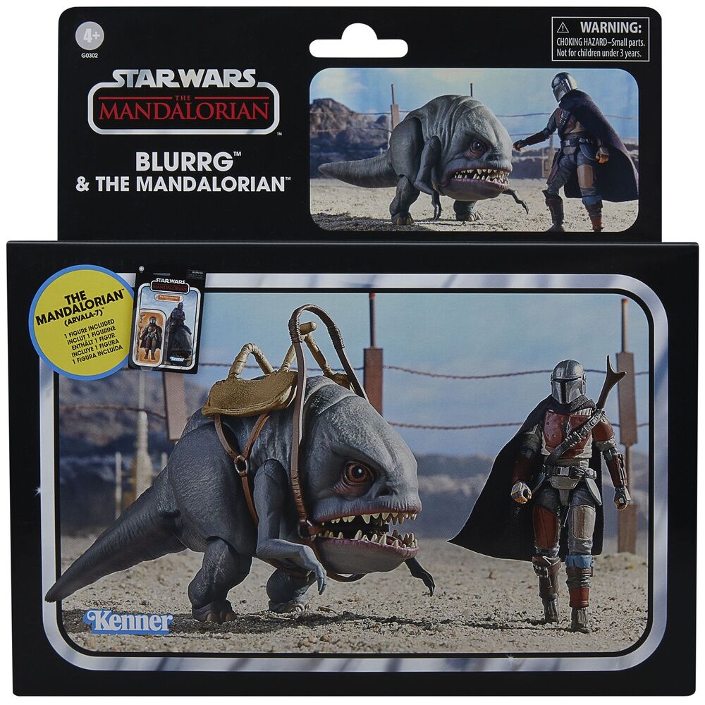 Set 2 figuras Blurrg y Mandalorian Star Wars The Mandalorian 9.5cm Frikytopia