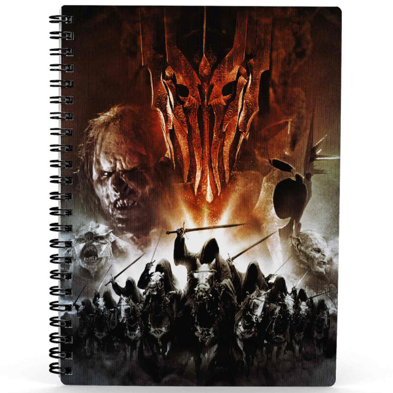 Libreta efecto 3d sd toys el senor de los anillos ejercito de mordor