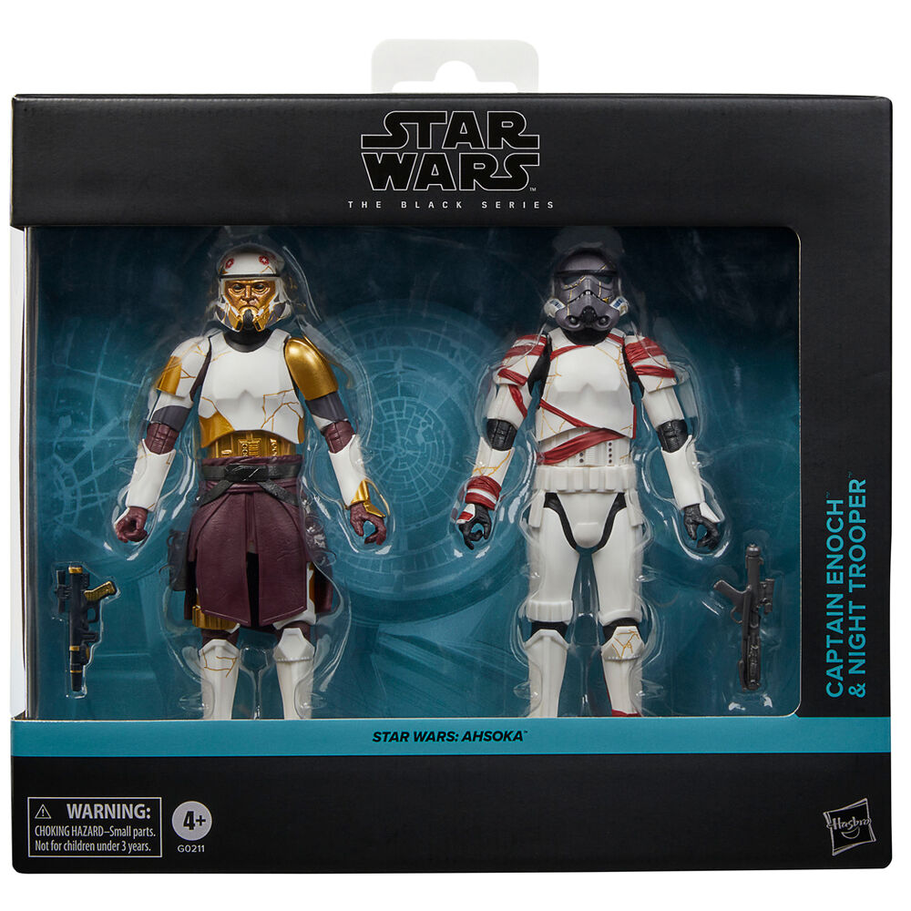 Pack 2 figuras hasbro star wars black series ahsoka captain enoch Frikytopia