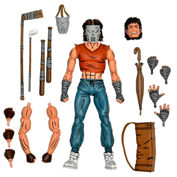 Figura neca tortugas ninja mirage comics casey jones camiseta roja Frikytopia