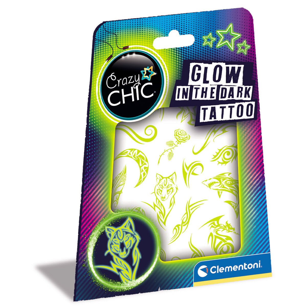 Tatuajes Brillantes en la oscuridad Crazy Chic Frikytopia