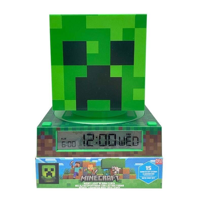 Lampara 3D con despertador Minecraft Frikytopia