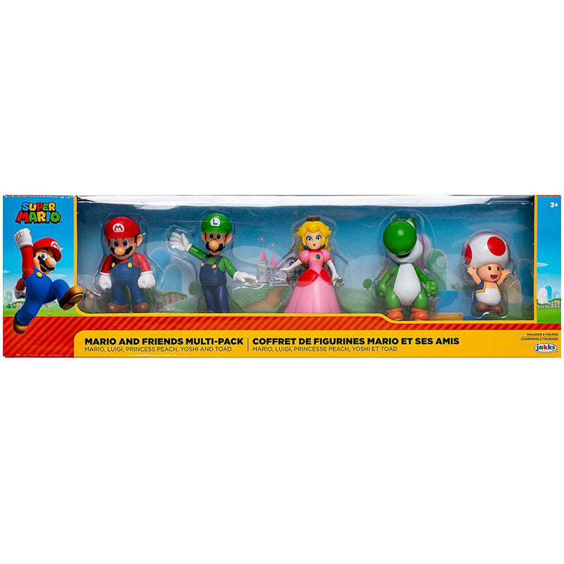 Blister 5 figuras Super Mario Nintendo 6cm Frikytopia