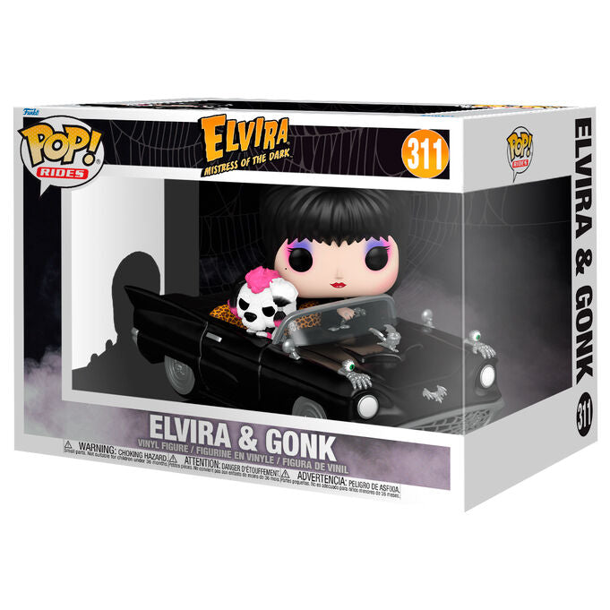 Figura POP Rides Deluxe Elvira Mistress of the Dark Elvira and Gonk Frikytopia