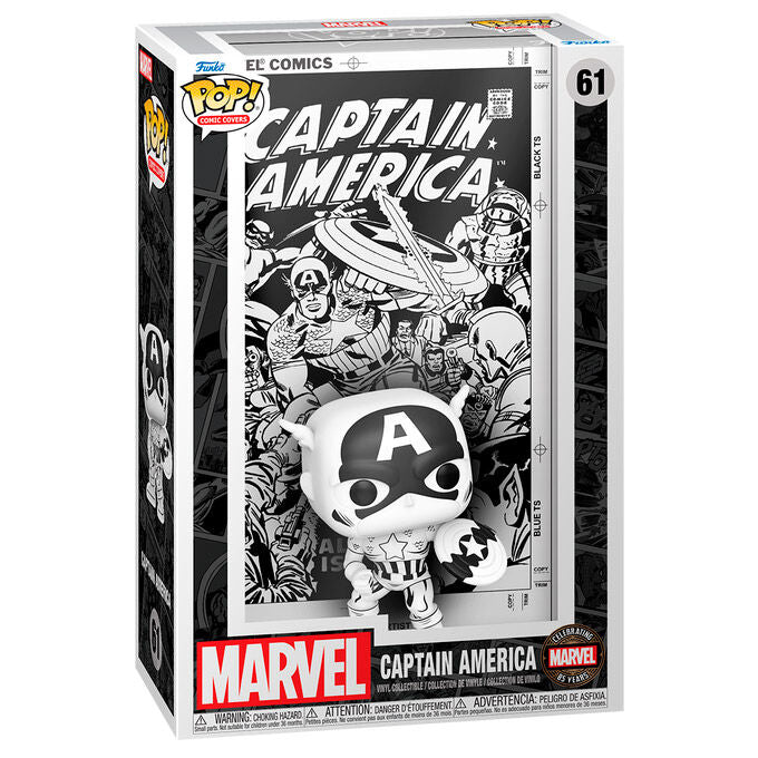 Marvel 85th Anniversary POP! Comic Cover Vinyl Figura Captain America 9 cm Frikytopia