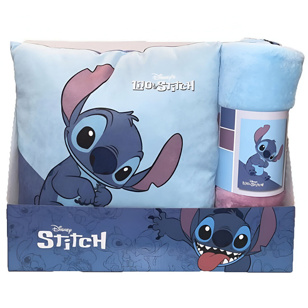 Set manta polar cojin Stitch Disney Frikytopia