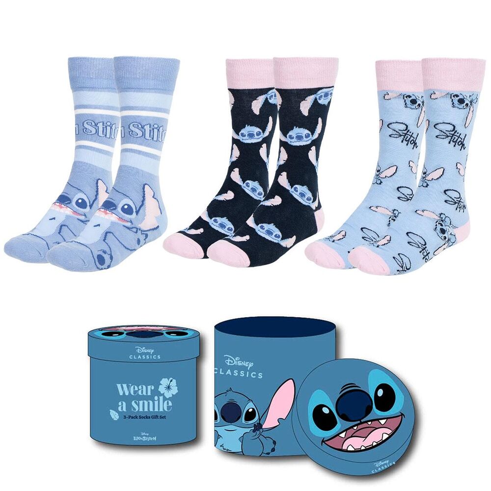 Lilo Stitch Pack de 3 Pares de calcetines 36-43