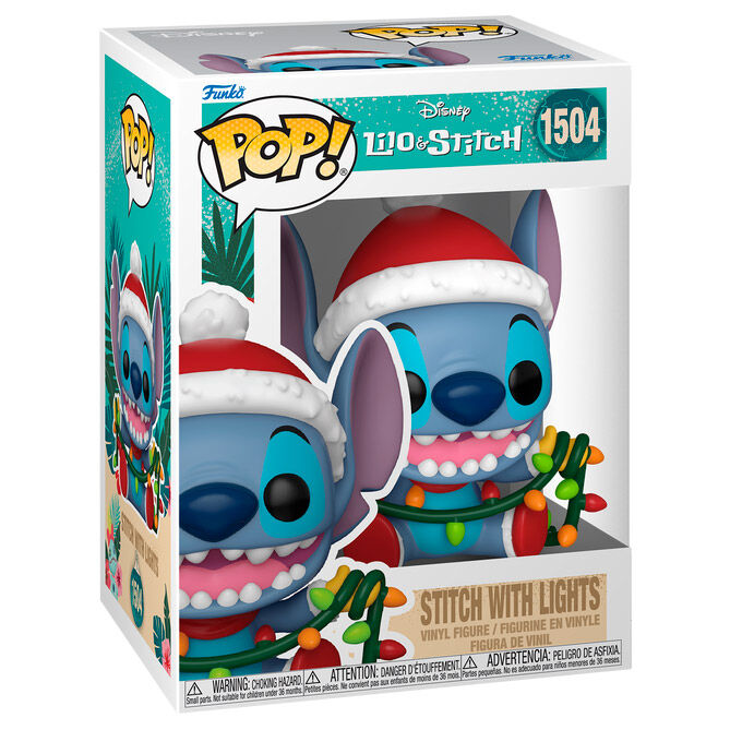 Disney Figura POP! Vinyl Holiday Stitch w/Lights 9 cm Frikytopia