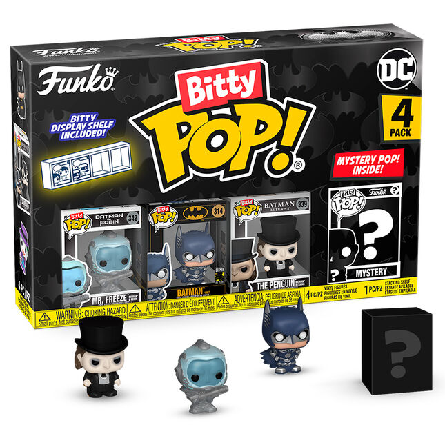 Batman 85th Anniversary Pack de 4 Figuras Bitty POP Vinyl Freeze 2.5cm