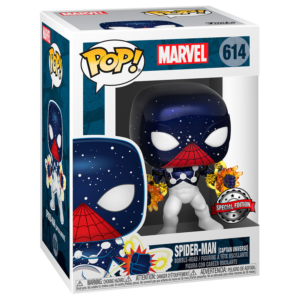 Marvel Figura POP Comics Vinyl Captain Universe Spider-Man Exclusive 9 cm Frikytopia