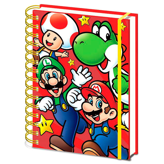 Cuaderno A5 Super Mario Bros Nintendo Frikytopia