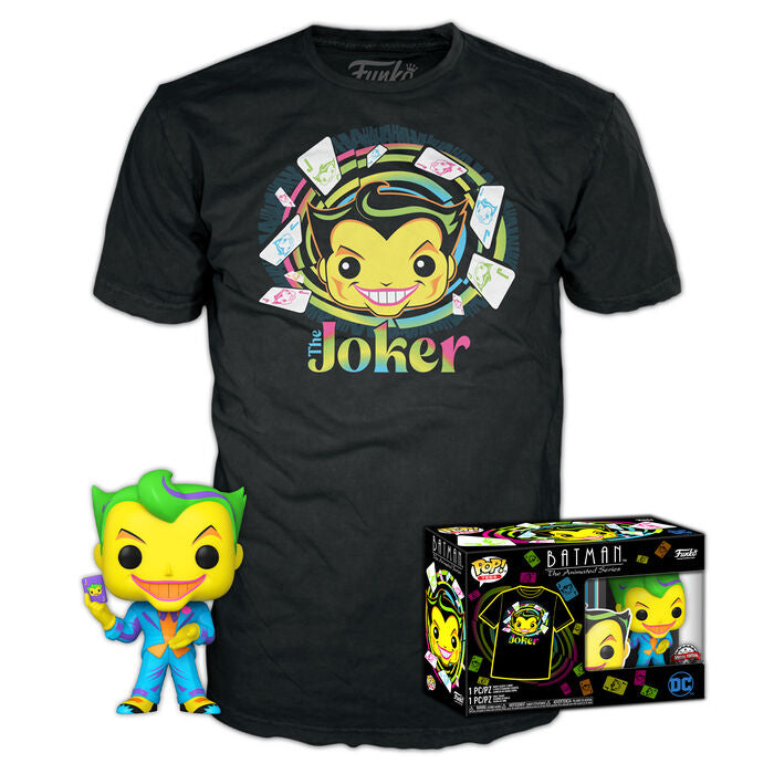 Set Figura POP Tee DC Comics Batman Joker Exclusive Talla L Frikytopia