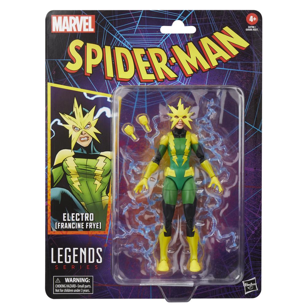 Figura Hasbro Marvel Legends Spider-Man Electro Francine Frye Frikytopia