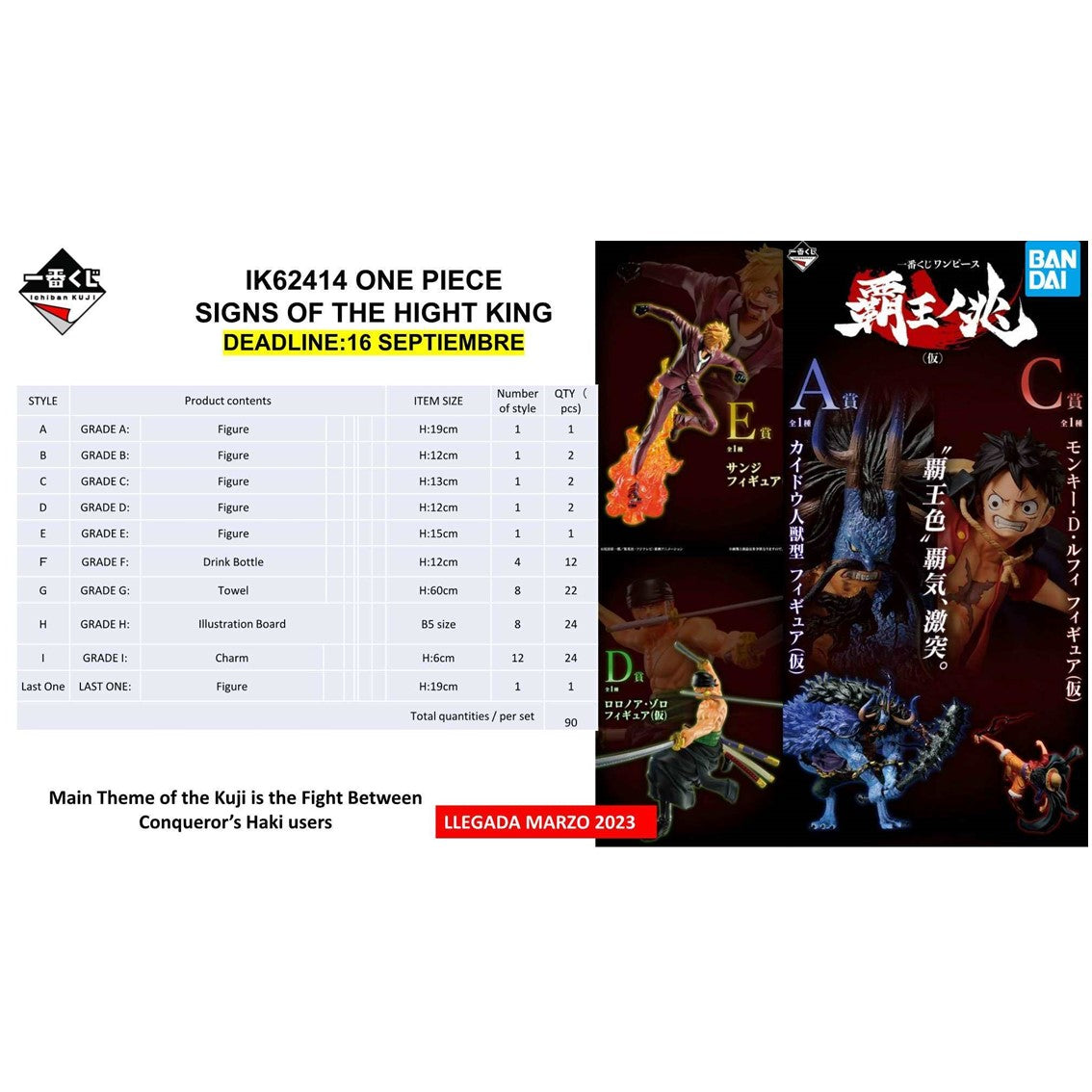 Ichiban Kuji Banpresto One Piece Signs of the High King Frikytopia