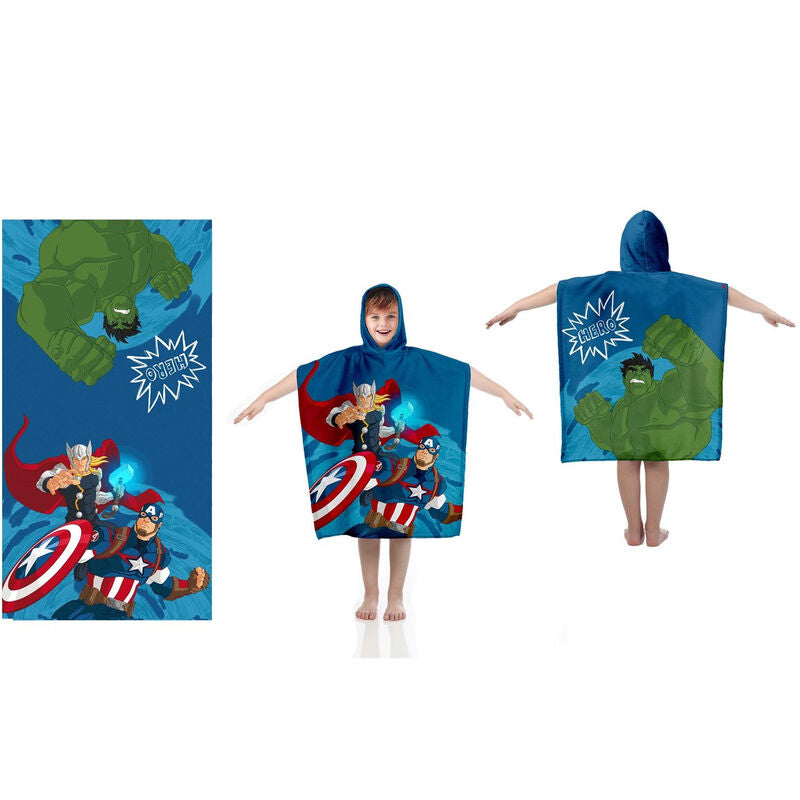 Poncho Toalla Los Vengadores Avengers Marvel Algodon Frikytopia
