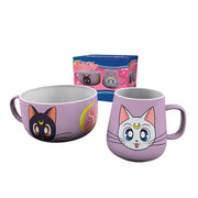 Set Taza y Bowl Abystyle Sailor Moon Luna y Artemis
