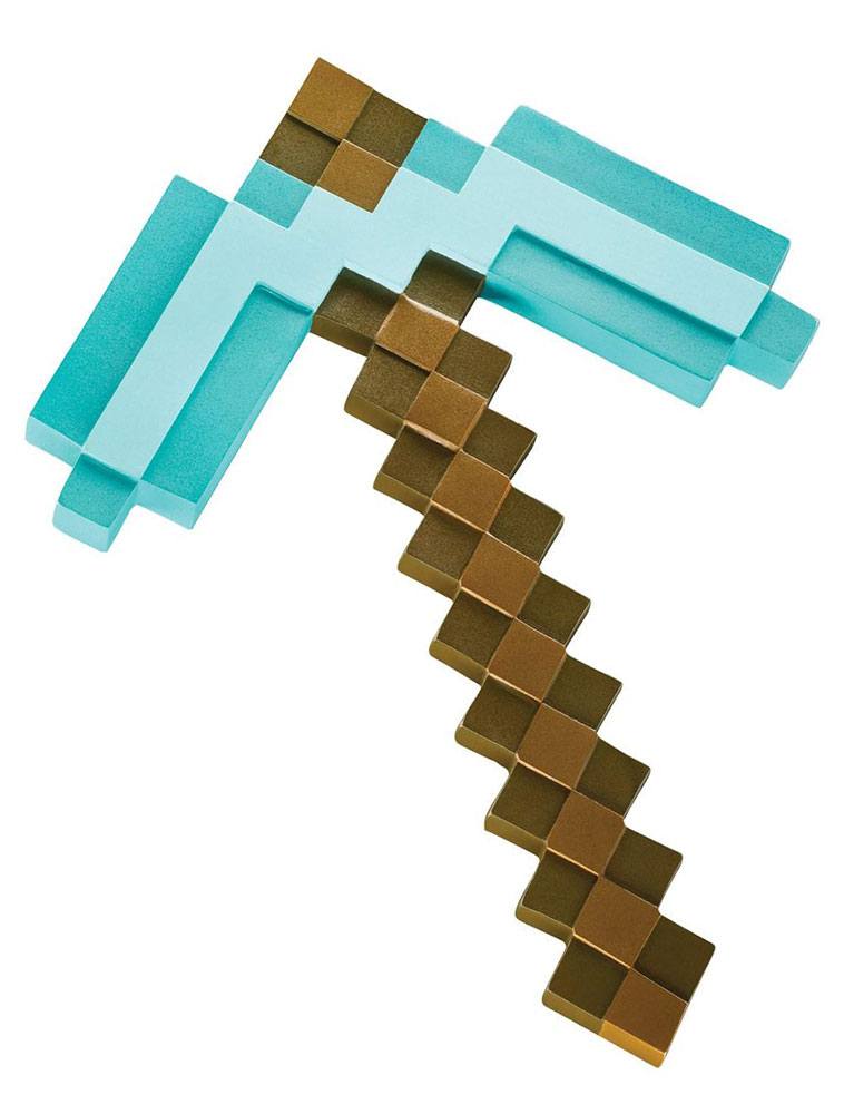 Réplica Plástico Diamond Pickaxe Minecraft 40 cm - ¡La herramienta perfecta para los fans de Minecraft! Frikytopia