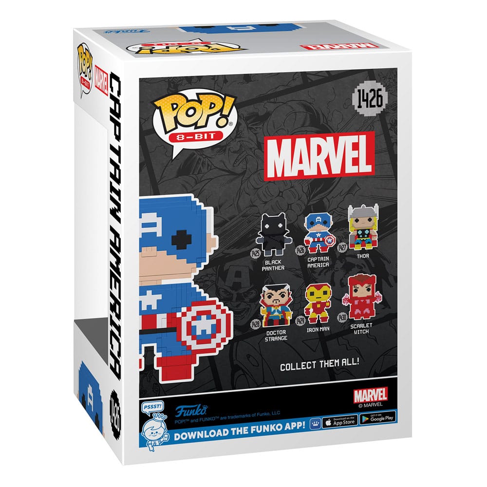 Marvel POP 8-Bit Vinyl Figura Captain America 9cm