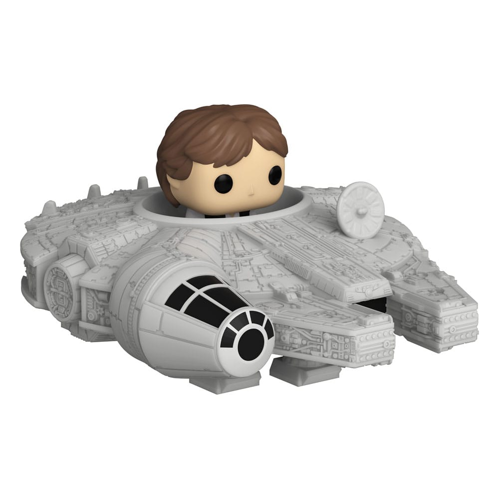 Star Wars Bitty POP Rides Vinyl Figura Display Han Solo w Millenium Falcon 2,5cm Frikytopia