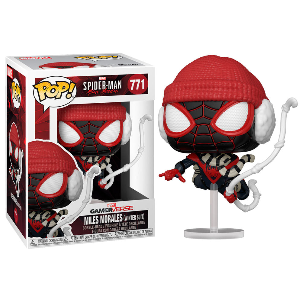 Marvel's Spider-Man POP! Games Vinyl Figura Miles Morales Winter Suit 9 cm Frikytopia