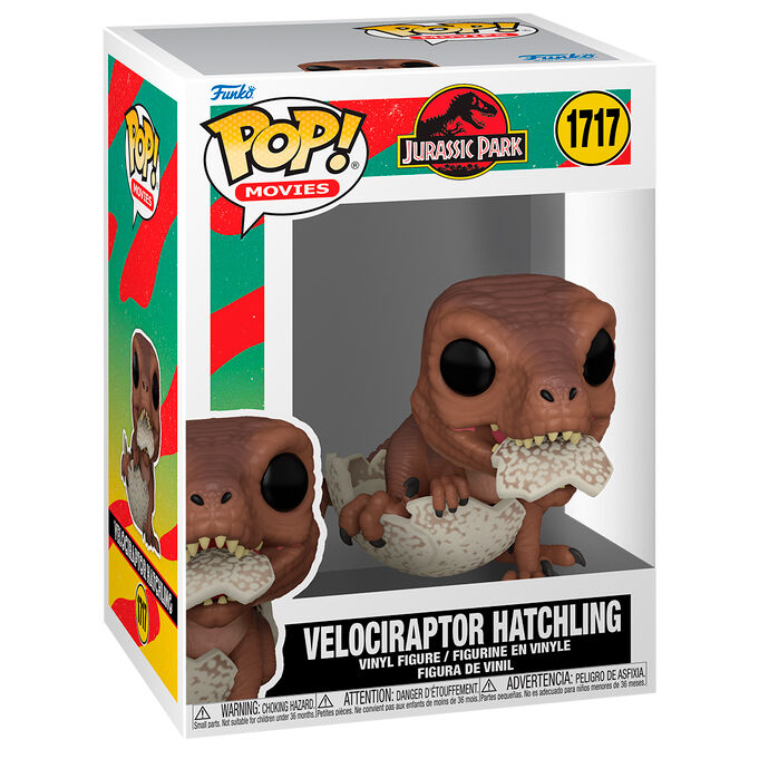 Jurassic Park Hatchling Figura POP! Movies Vinyl Velociraptor 9 cm