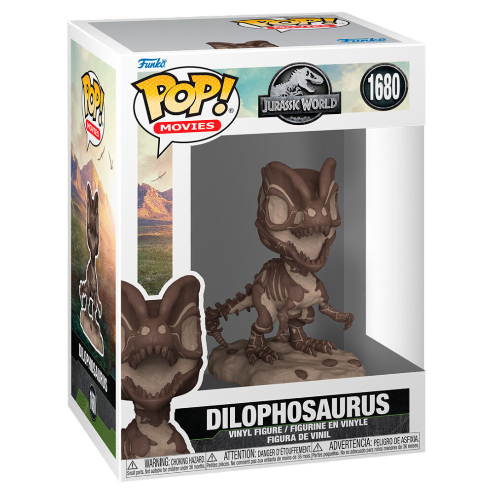 Jurassic Park Fossil Figura POP! Movies Vinyl Dilophosaurus 9 cm