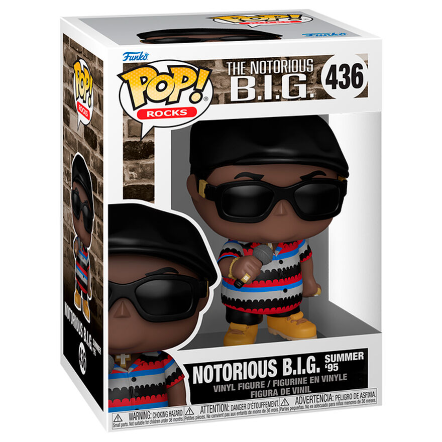 Notorious B.I.G POP! Rocks Vinyl Figura Biggie - Beat The Summer Jam 9 cm