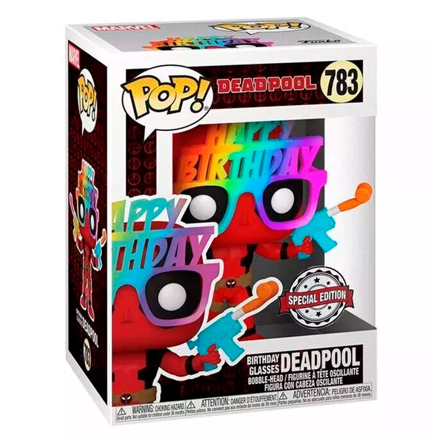 Deadpool POP! Marvel Vinyl Figura 30th Birthday Glasses Deadpool 9 cm Frikytopia