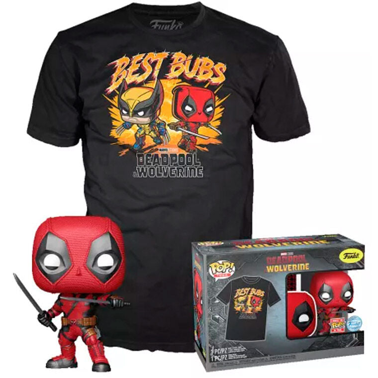Set figura POP & Tee Marvel Deadpool & Wolverine Frikytopia