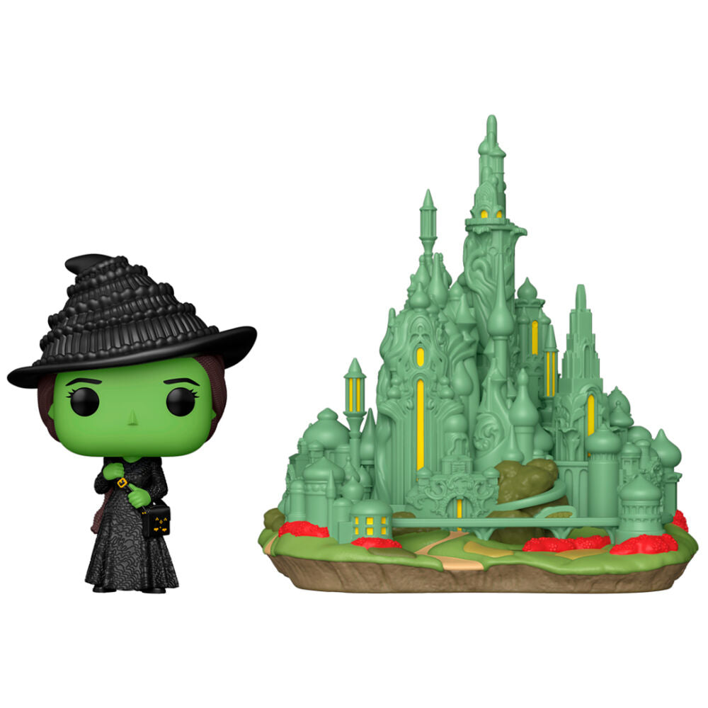 Wicked POP! Town Vinyl Figura Elphaba with the Emerald City 9 cm