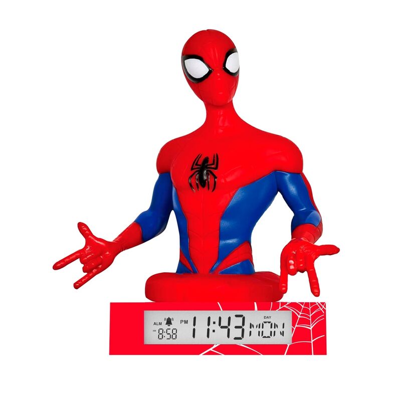Lampara 3D con despertador Spiderman Marvel Frikytopia