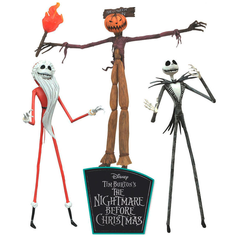 Blister 3 Figuras Pesadilla Antes de Navidad Disney 18 cm