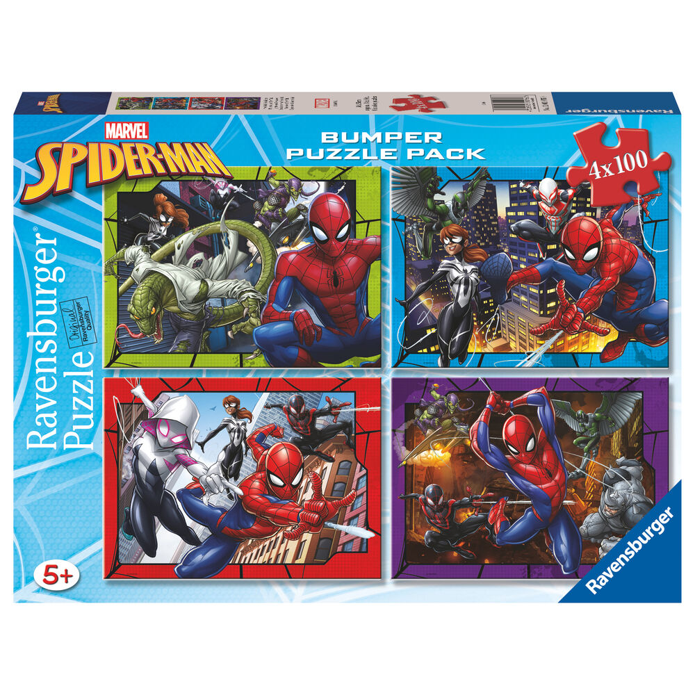 Puzzle Spiderman Marvel 4x100pzs Frikytopia