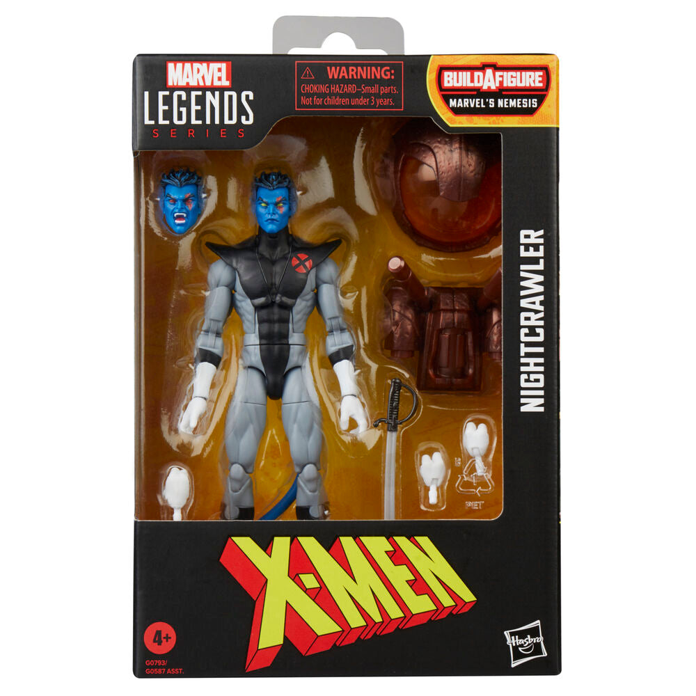 Figura hasbro marvel legends series build a figure marvels nemesis x - men nightcrawler