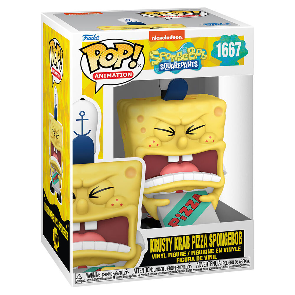 Bob Esponja 25th Anniversary POP! Vinyl Figura SB w/Pizza 9 cm