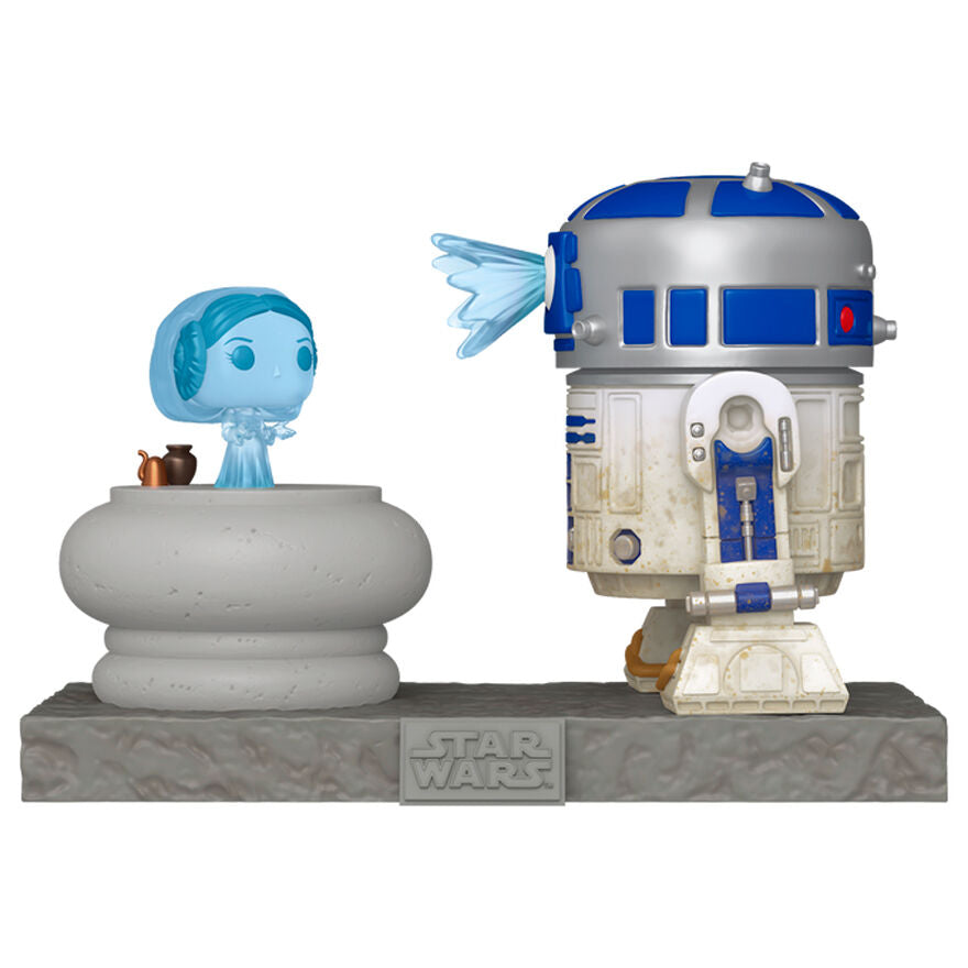 Star Wars POP! Deluxe Vinyl Figura R2D2 w/Leia 9 cm