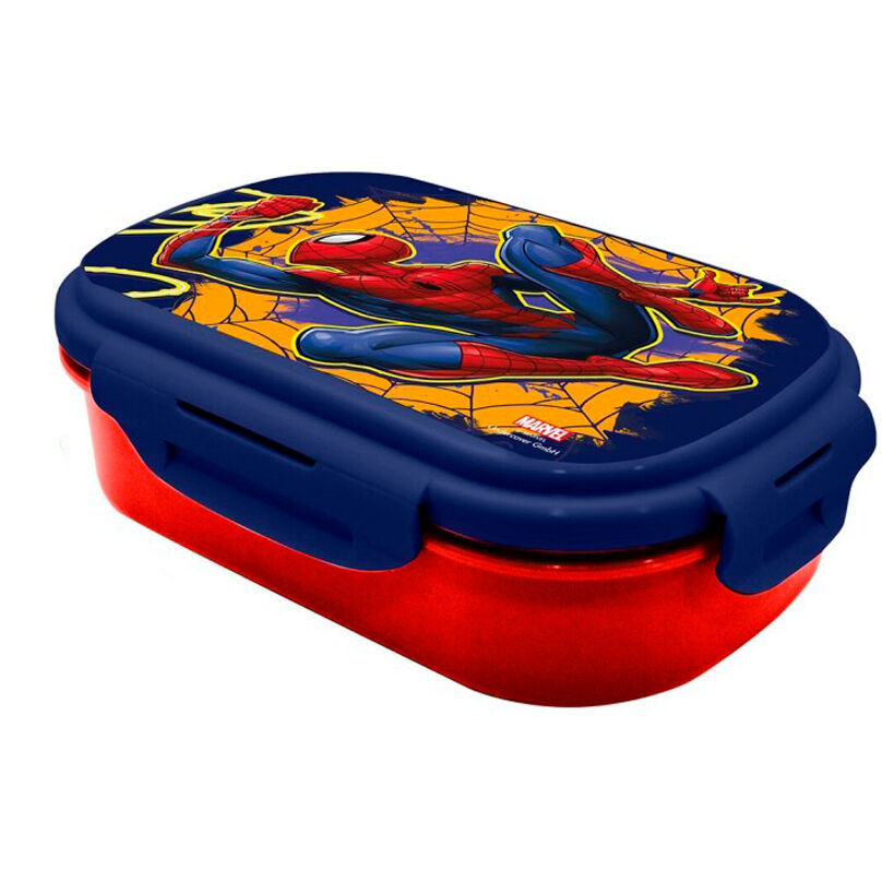 Sandwichera + Cubierto Spiderman Marvel