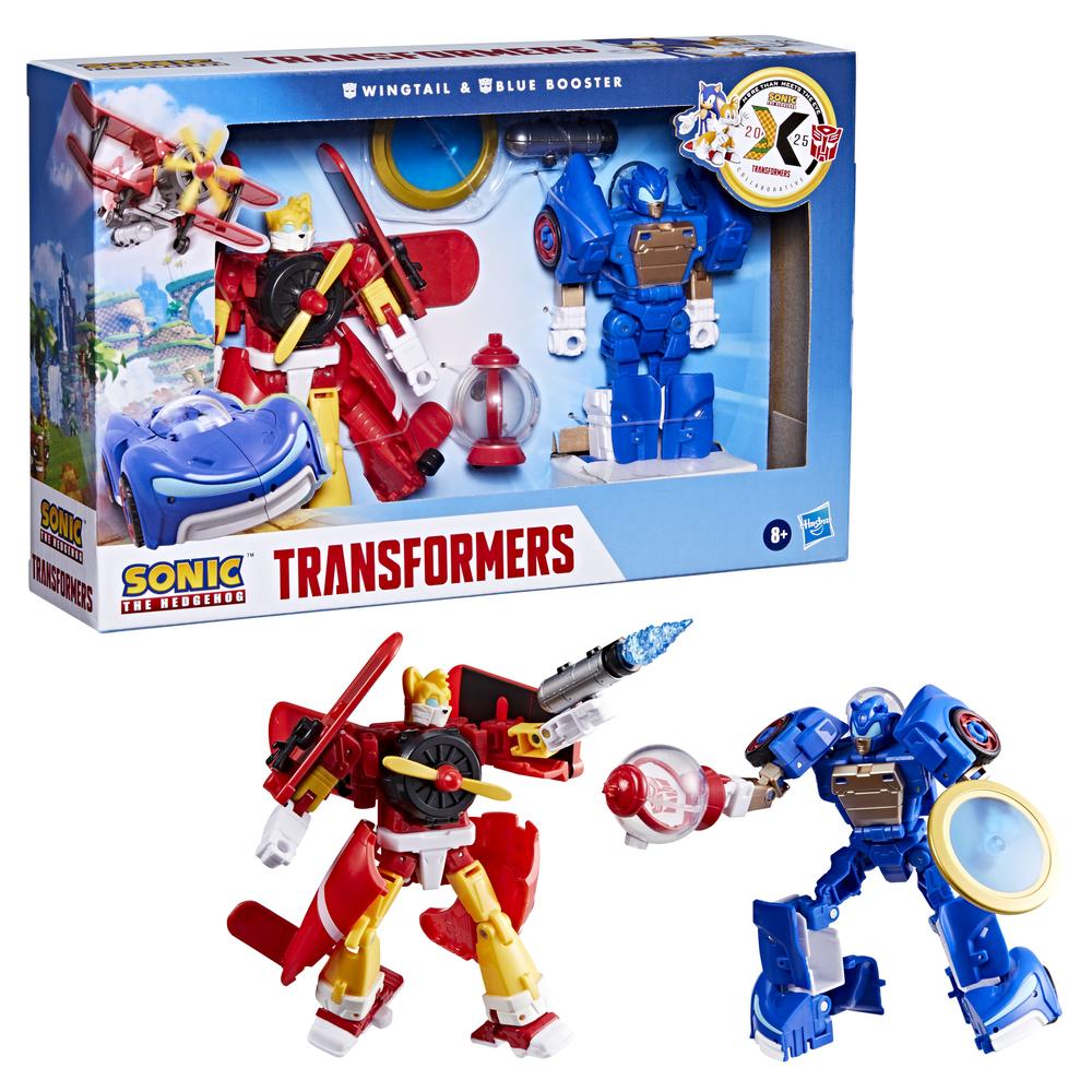 Figura hasbro transformers sonic the hedgehog wingtail & blue booster Frikytopia