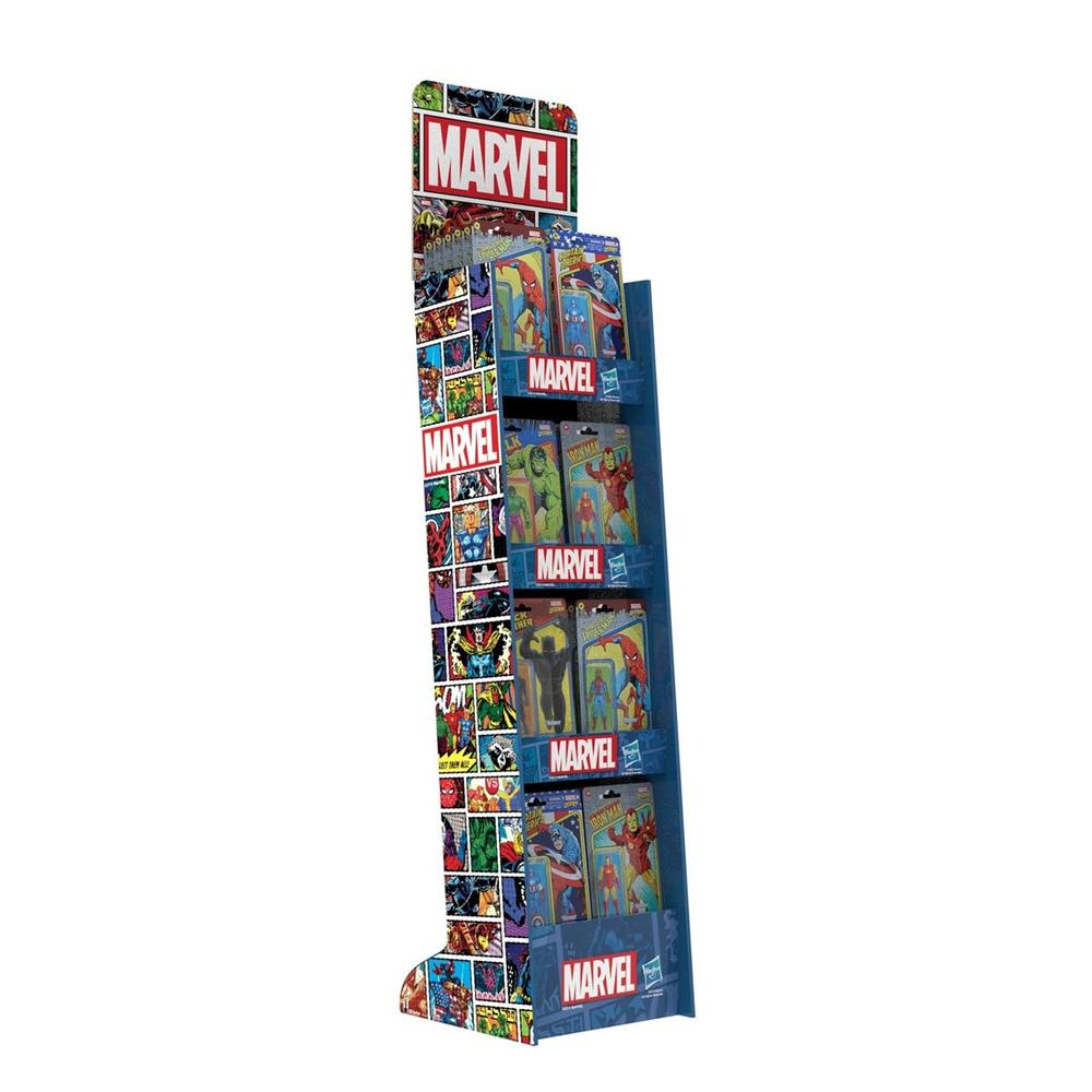 Expositor hasbro marvel retro 48 unidades 5 modelos Frikytopia