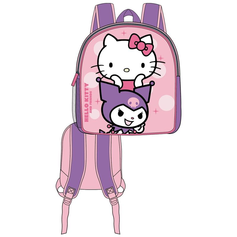 Mochila 3D Kuromi & Hello Kitty 30 cm