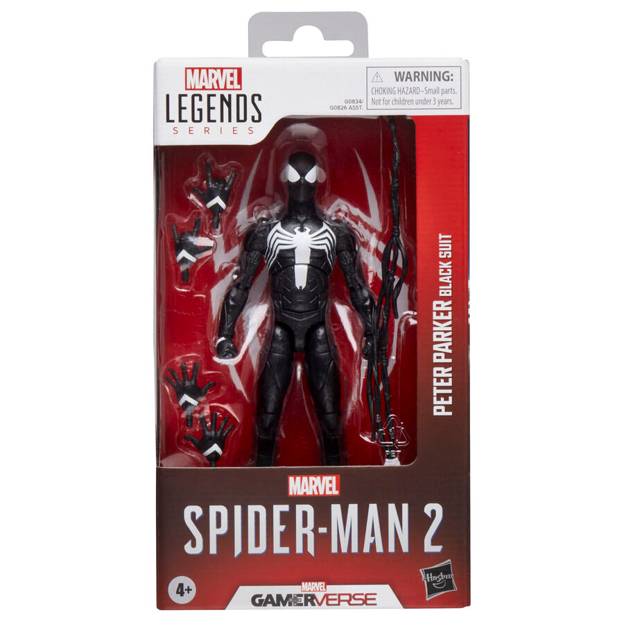 Figura Peter Parker Black Suit Spider-Man 2 Marvel Legends 15 cm Frikytopia