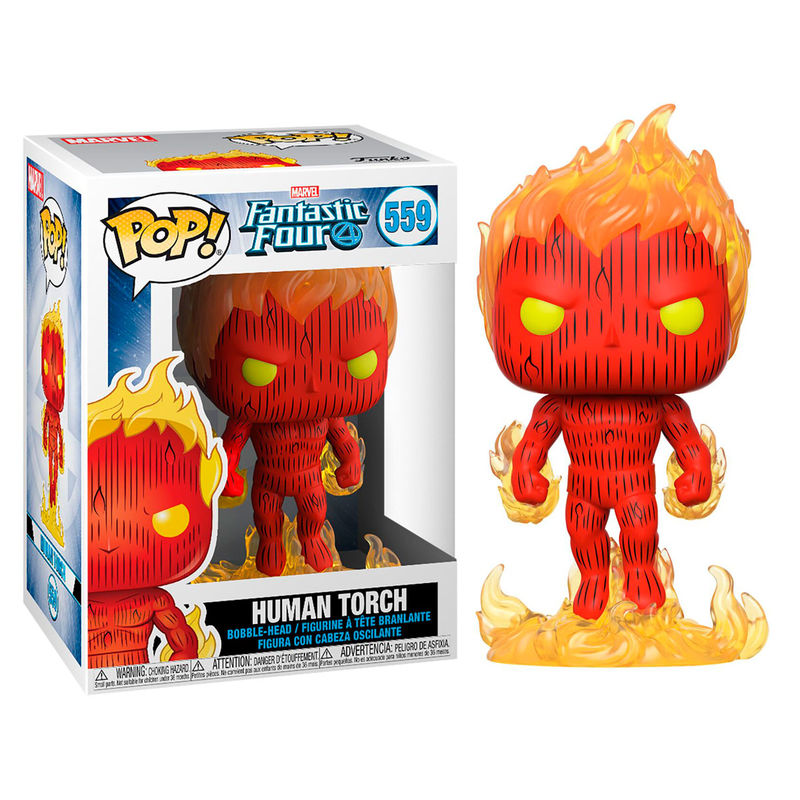 Figura POP Marvel Los 4 Fantasticos La Antorcha Humana Frikytopia