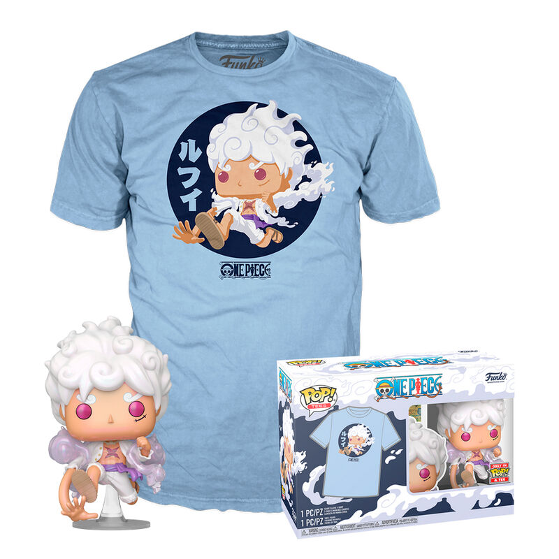 One Piece POP! & Tee Set de Minifigura y Camiseta Luffy Fifth Gear talla XL