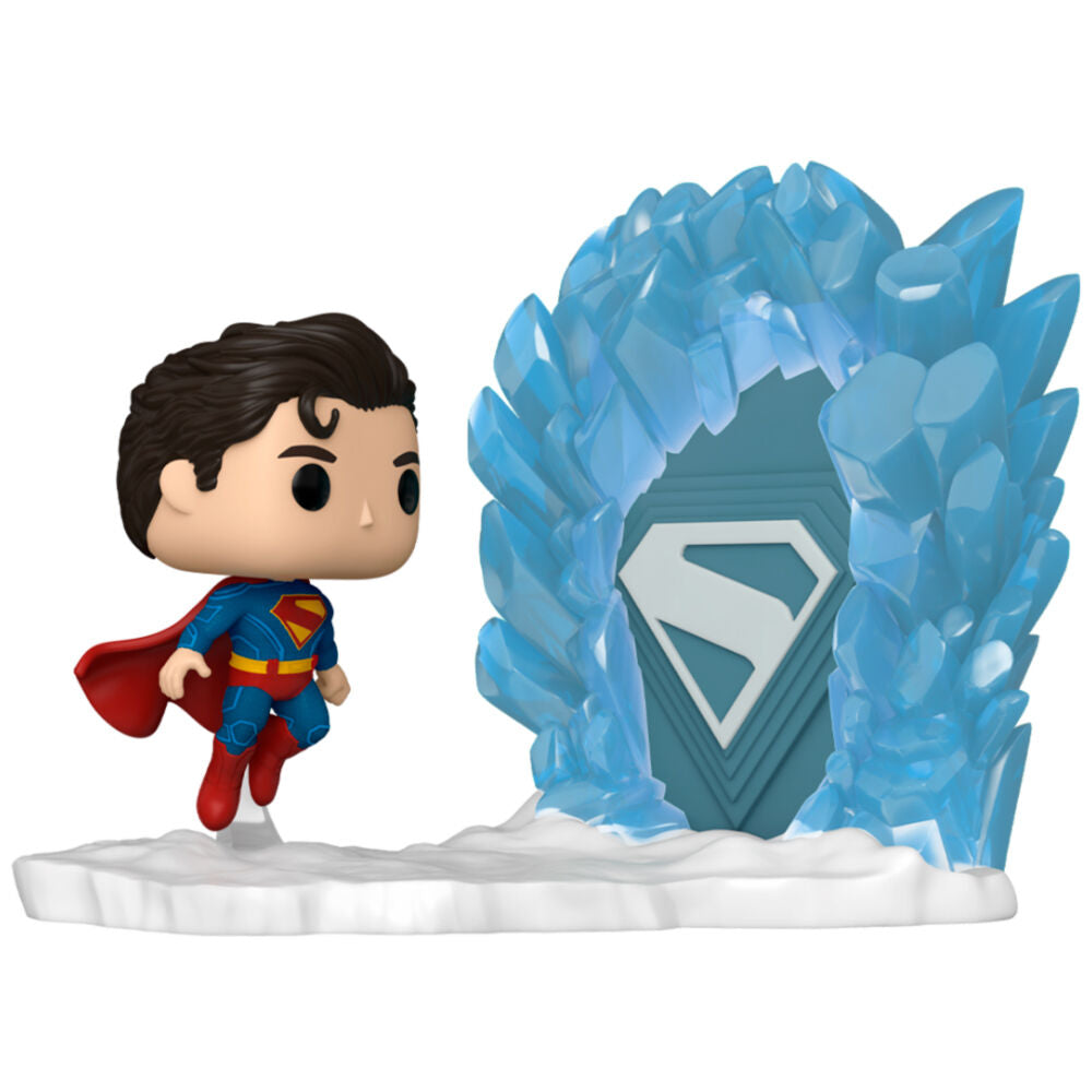Figura POP Moment DC Comics Superman - Superman and Fortress of Solitude Frikytopia