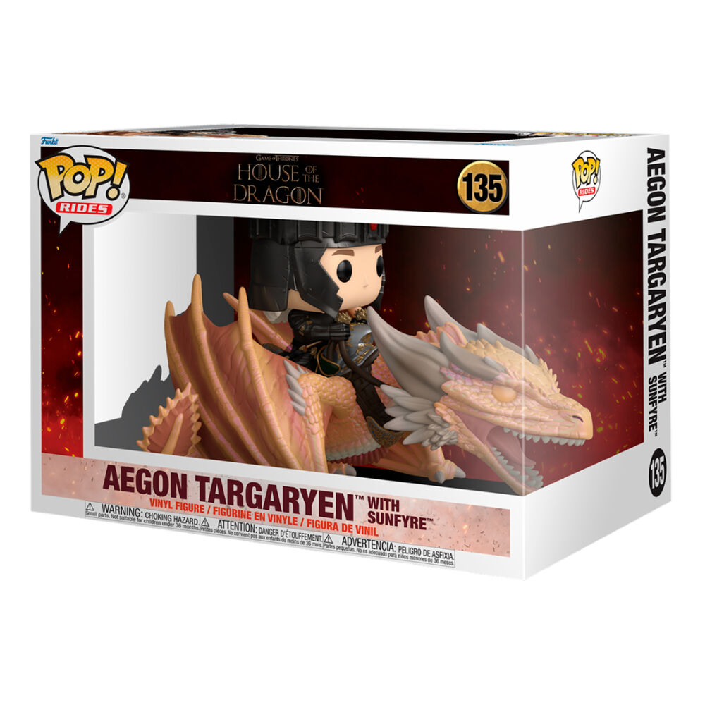 Figura POP Rides La Casa del Dragon Aegon Targaryen with Sunfyre Frikytopia