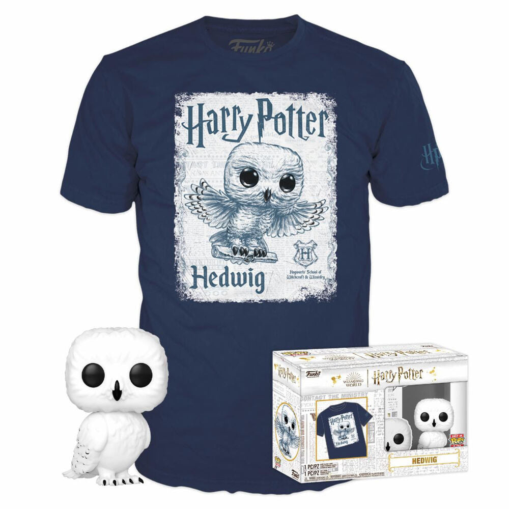 Set Figura POP Tee Harry Potter Hedwig Talla XL Frikytopia