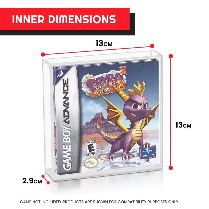 Caja de Acrílico Pack de 2 Protector para Gameboy/Gameboy Advance Games